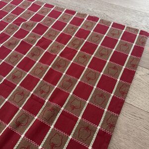 Vintage Apple Checkered Tablecloth Cottagecore